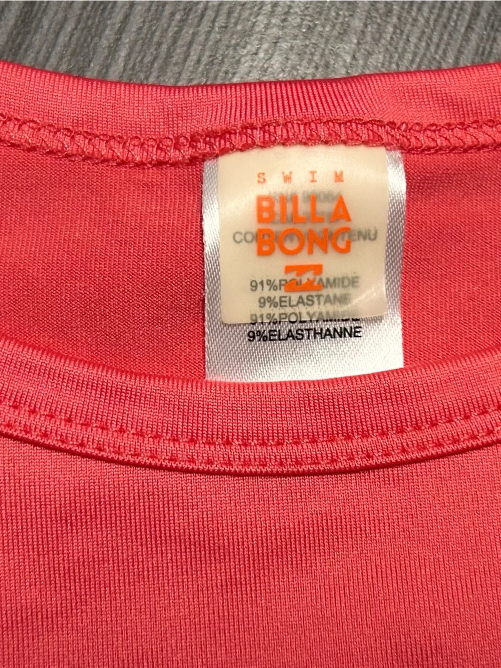 Billabong Kids Coral-Red Short Sleeve Rash Tee